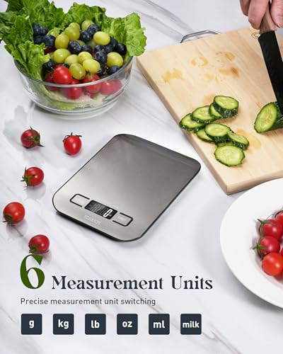 Digital Kitchen Scale, 11lb/5kg Food Scale with Tare & Backlit LCD Display