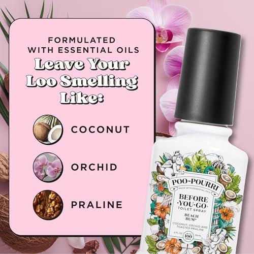 Before-You-Go Toilet Spray - Beach Bum Coconut & Orchid Scent (2 oz)
