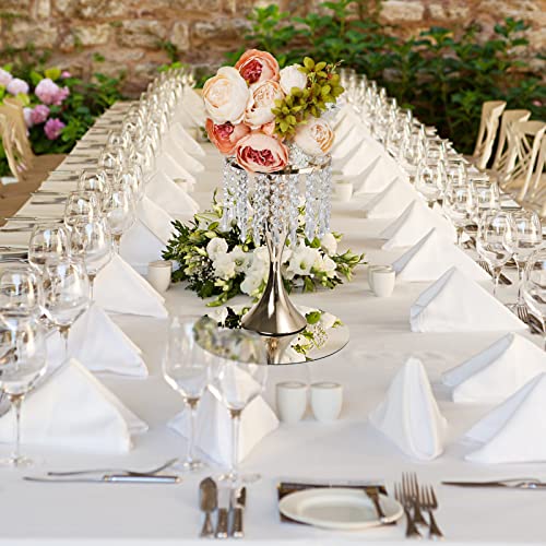 12-Inch Round Glass Mirror Trays for Table Centerpieces, Set of 12