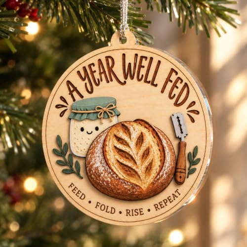 Sourdough Christmas Ornament - Bread & Cake Baker Gift - Bk Variation