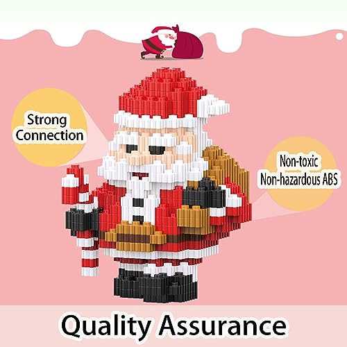 HGCYCF Large Santa Building Blocks Christmas Micro Blocks for Kids 6-12