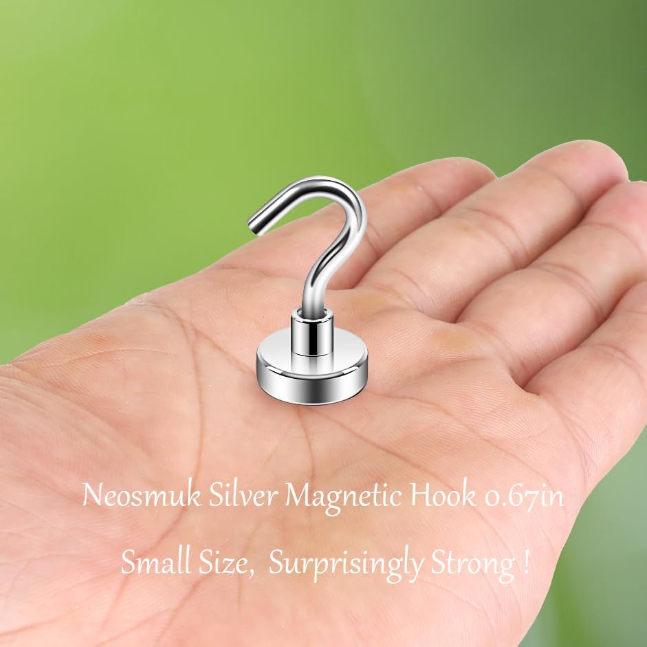 Neosmuk Magnetic Hooks - Heavy Duty 30lb+ Magnetic Hooks for Cruise Cabins, Refrigerators & Grills | Essential Travel Must-Have
