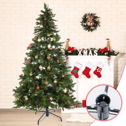 Metal Christmas Tree Stand for 3-7 Ft Artificial Trees - Foldable & Sturdy
