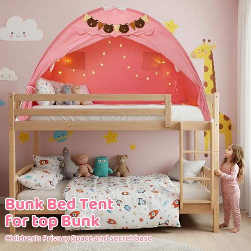 Twin Bed Tent for Kids - Breathable Privacy Play Canopy with Star Lights