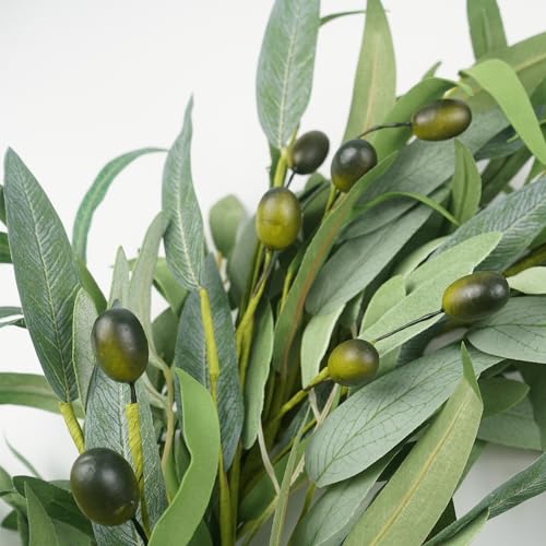 22-Inch Artificial Olive Wreath with Fruit for Front Door and Home Decor