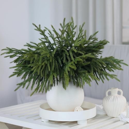 32Pcs 18"Lifelike Touch Artificial Norfolk Pine Branches for Vase
