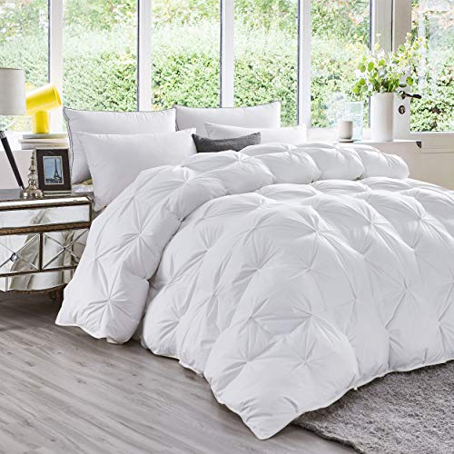 Egyptian Bedding Queen Goose Down Feather Fiber Comforter Duvet Insert