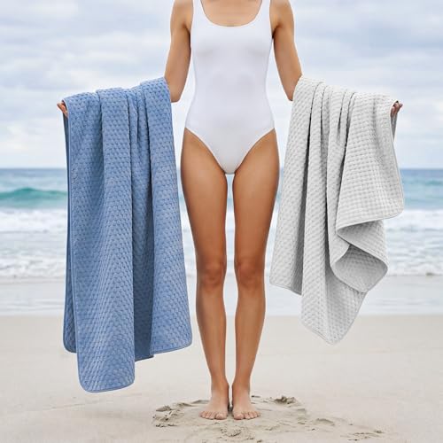 REDKISS Microfiber Bath Towels 4-Pack - Quick Dry & Ultra Absorbent (27x55")