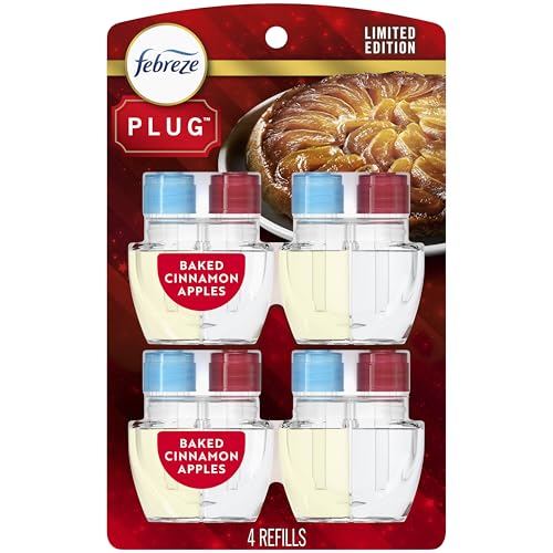 Plug-In Scented Oil Air Freshener Refills - Baked Cinnamon Apples, 4 Pack