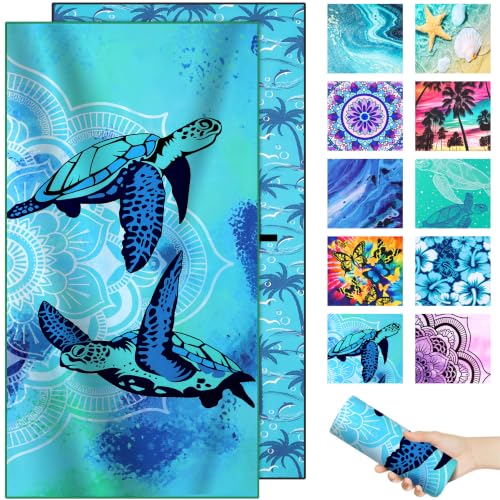 Oversized Microfiber Beach Towel, Extra Large Quick Dry Sandproof Travel Towel