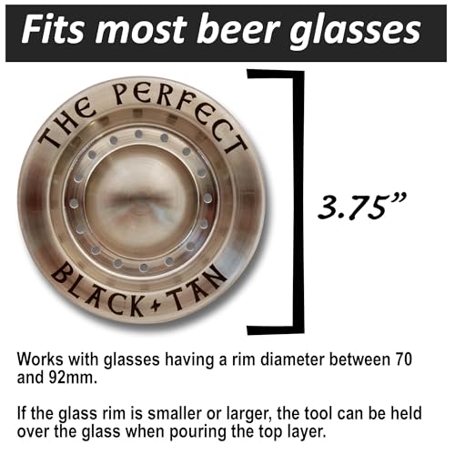 Stainless Steel Black and Tan Beer Layering Tool - Easy Pour Bar Accessory