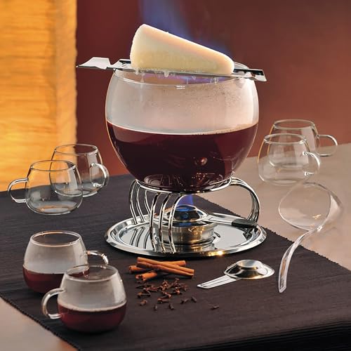 3.5L Heat Resistant Glass Punch Bowl - 22cm Diameter Serving Bowl