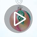 Handcrafted Glass Peach Christmas Ornament - Decorative Holiday Fruit