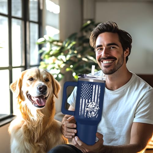 Couple Fox Golden Retriever Tumbler 40oz - Dog Lover Gift for Men & Dad