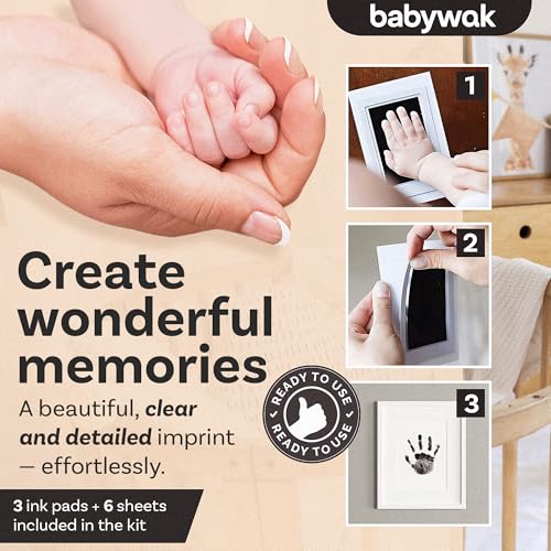 Inkless Baby Hand and Footprint Kit - Non-Toxic Clean Touch Keepsake Set