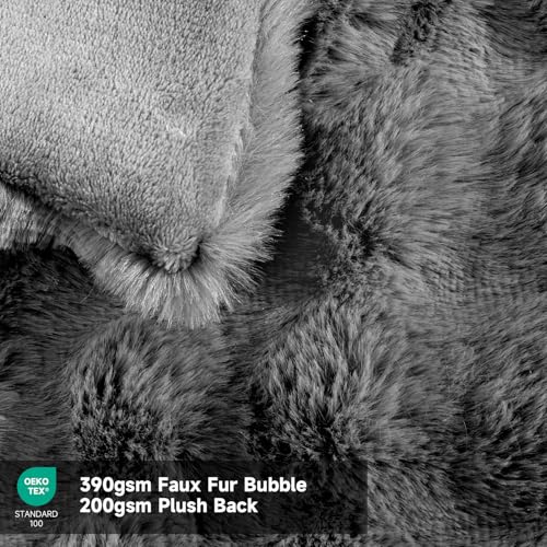 Electric Heated Blanket Queen Size - Soft Cozy Bubble Design, 5 Heat Levels & Auto-Off