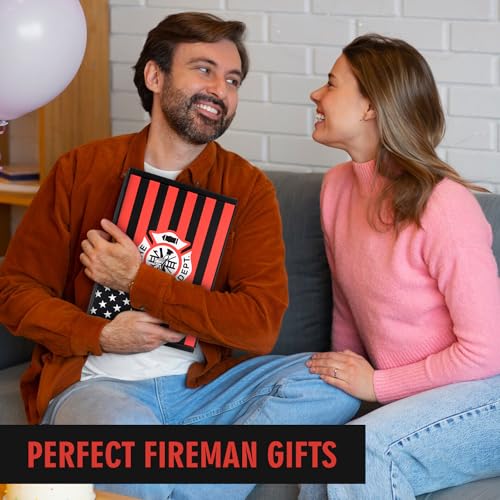 Firefighter Gift Set for Men: 20oz Insulated Tumbler, Socks, and Keychain