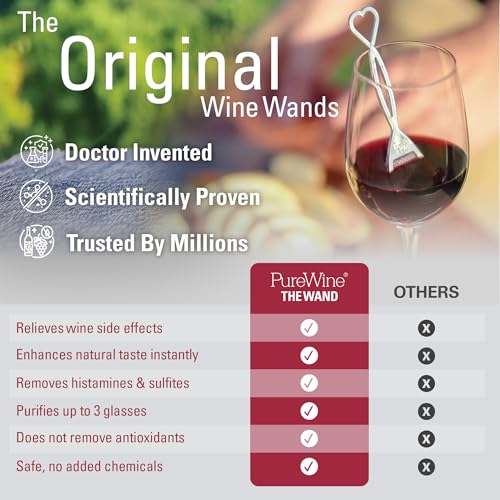 Wine Purifier Wands - Histamine & Sulfite Remover Filters (8-Pack)