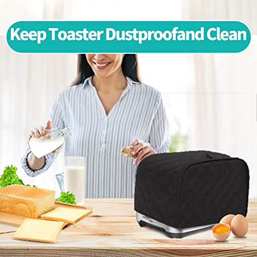 Quilted 4-Slice Toaster Cover - Dust-Proof Polyester Appliance Protector