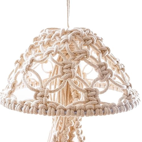 Macrame Jellyfish Dream Catcher Wall Hanging with Star Lights