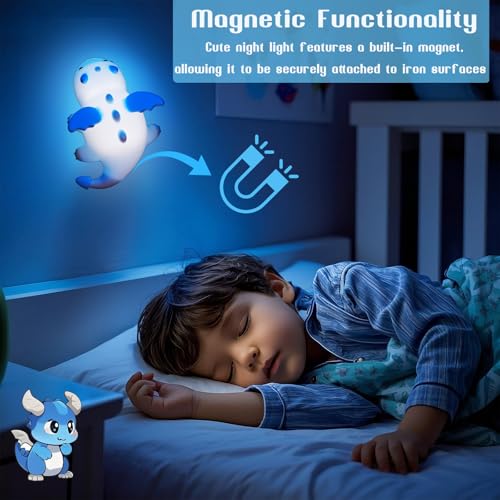 Dragon Night Light, Silicone Nursery Lamp with RGB Color Changing
