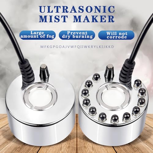 Ultrasonic Mist Maker Fogger with Adjustable Volume and Splash Guard