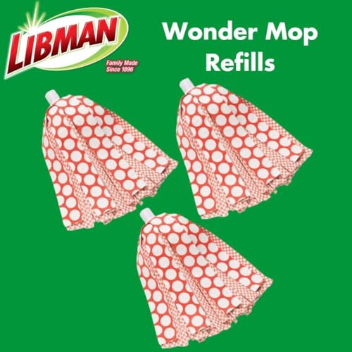 Microfiber Mop Head Refills - Machine Washable Replacement Heads (3 Pack)