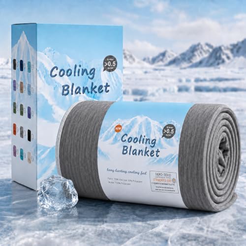 Topcee Queen Size Cooling Blanket for Hot Sleepers & Night Sweats