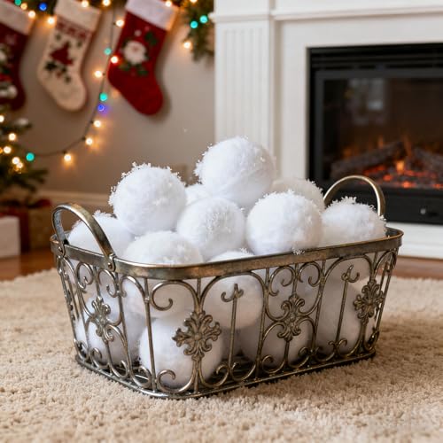 50-Pack Soft Artificial Snowballs - 2-Inch Indoor Snowball Fight Set