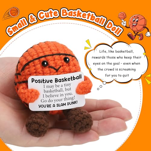 Handmade Crochet Basketball Plush Stress Relief Gift for Teens