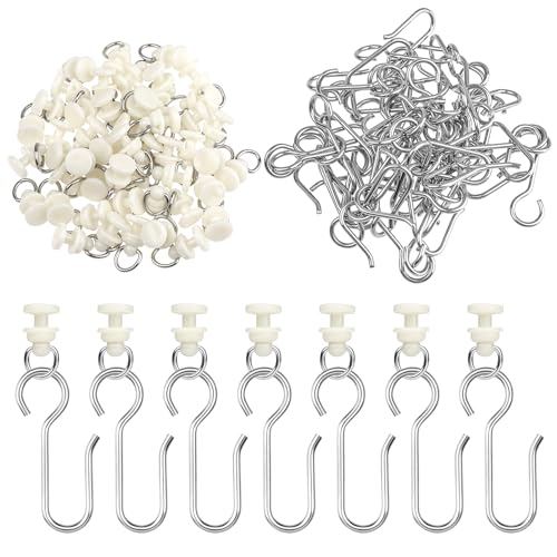 100-Piece Curtain Track Hook and Glider Set for Standard Rail Systems