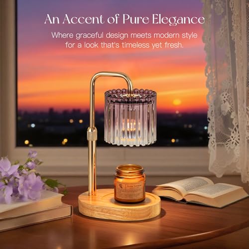 Candeldo Purple Candle Warmer Lamp with Timer & Adjustable Height
