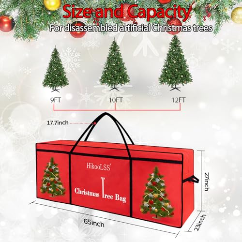 Extra Large Christmas Tree Storage Bag for 12 Ft Trees Red Oxford