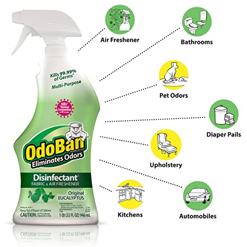 Disinfectant Spray and Odor Eliminator - 32 oz Eucalyptus Scent