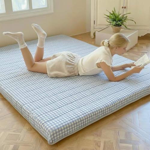 Full Size Japanese Floor Mattress, 3.5" Thick Foldable Futon Sleeping Pad