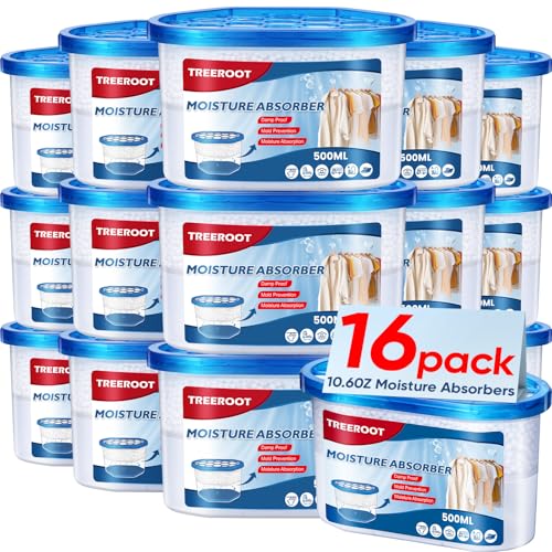 16 Pack Moisture Absorber Buckets for Closet and Wardrobe, 10.6 oz