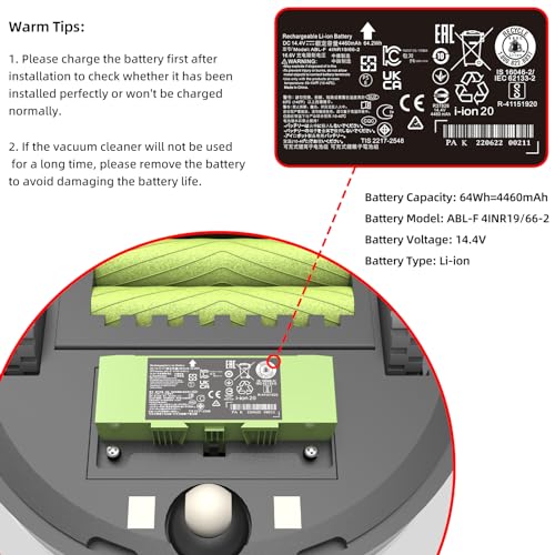 5200mAh 75Wh Rechargeable Battery for i, j, and e Series Robot Vacuums