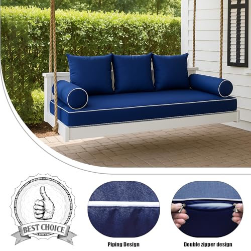 Outdoor Twin Daybed Mattress Cover Set - Water-Resistant Cushion Slipcovers