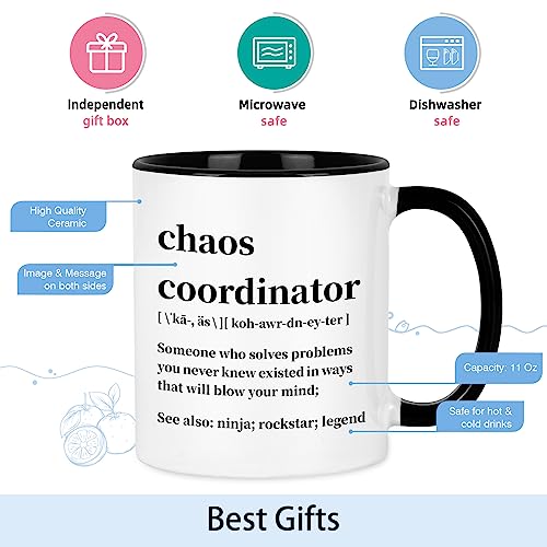 Chaos Coordinator Mug 11oz - Cabtnca Chaos Gifts (Black Handle)