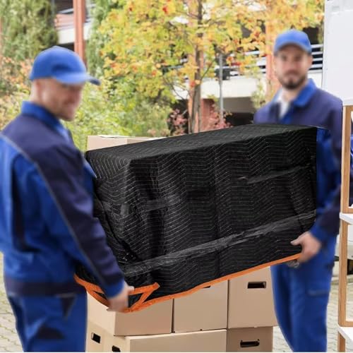 Heavy Duty Moving Blankets 80x72in - 2 Pack Padded Furniture Covers