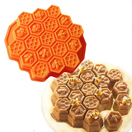 17-Hole Silicone Honeycomb Cake Mold Non-Stick Baking Pan for Desserts