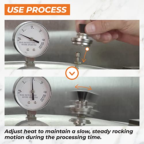 3-Piece Pressure Canner Regulator Weight Set for 6-23 Quart Cookers