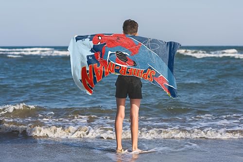 Spiderman Kids Beach & Bath Towel - 100% Cotton Soft Towel (28" x 58")