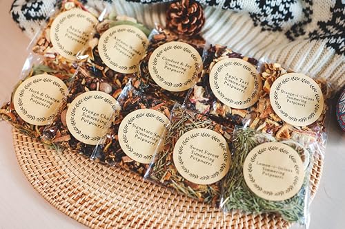 Stove Top Simmering Potpourri Kit - 10 All-Natural Dried Fruit & Spice Blends