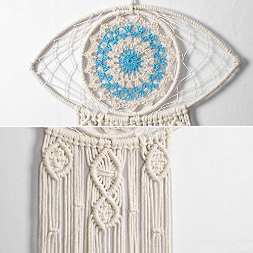 Large Macrame Evil Eye Dream Catcher Boho Wall Hanging Decor