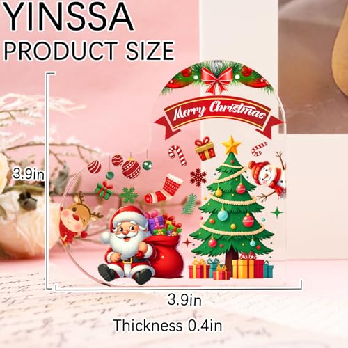Christmas In July Acrylic Desk Decoration Heart Shape Holiday Decor