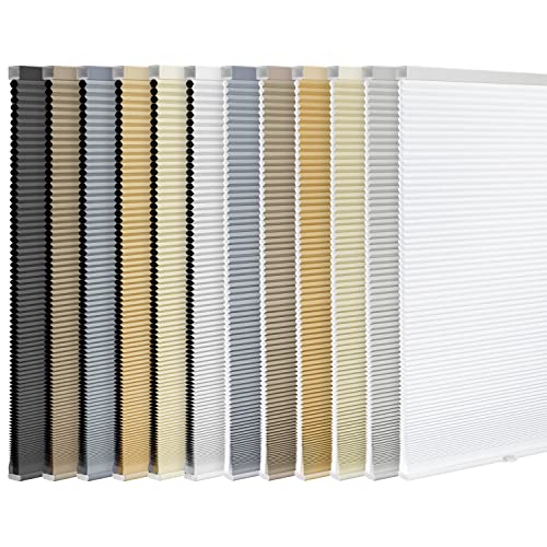 Cordless Cellular Shades 32" W x 64" H - White Blackout with Thermal Insulation & Noise Reduction