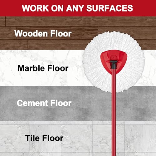 Microfiber Spin Mop Replacement Heads - 4 Pack Triangular Refills