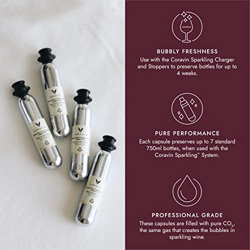 Sparkling Wine Preservation CO2 Capsules - Pack of 6
