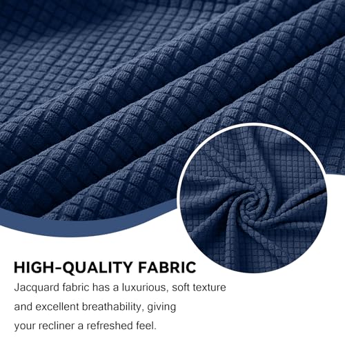 Recliner Chair Cover, Stretch Furniture Protector for Pets & Kids - Navy